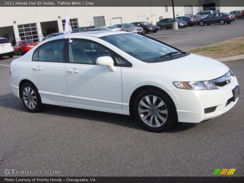 Taffeta White / Gray 2011 Honda Civic EX Sedan