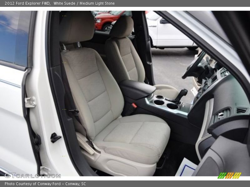 White Suede / Medium Light Stone 2012 Ford Explorer FWD