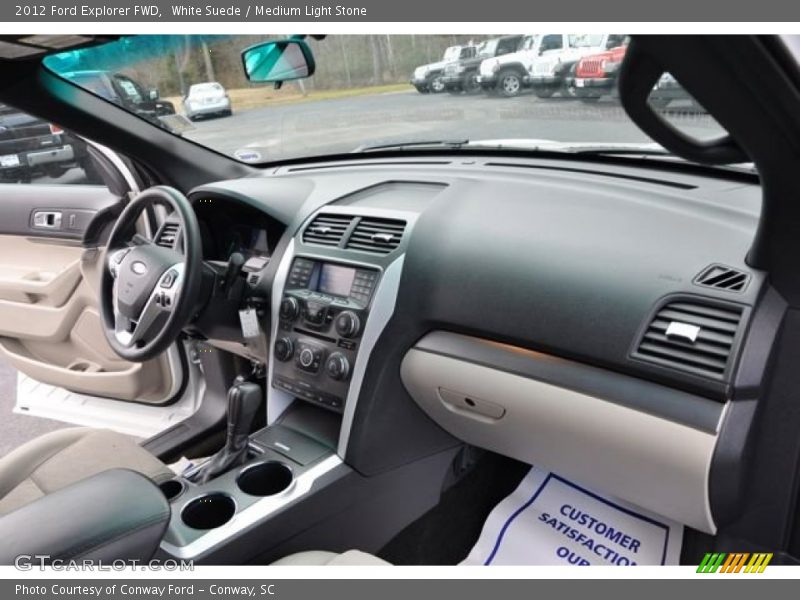 White Suede / Medium Light Stone 2012 Ford Explorer FWD