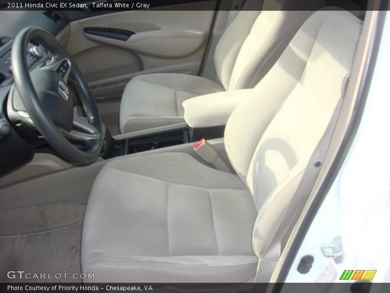 Taffeta White / Gray 2011 Honda Civic EX Sedan