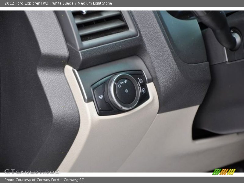 White Suede / Medium Light Stone 2012 Ford Explorer FWD