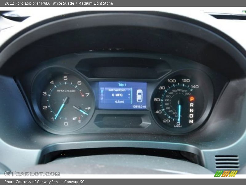 White Suede / Medium Light Stone 2012 Ford Explorer FWD