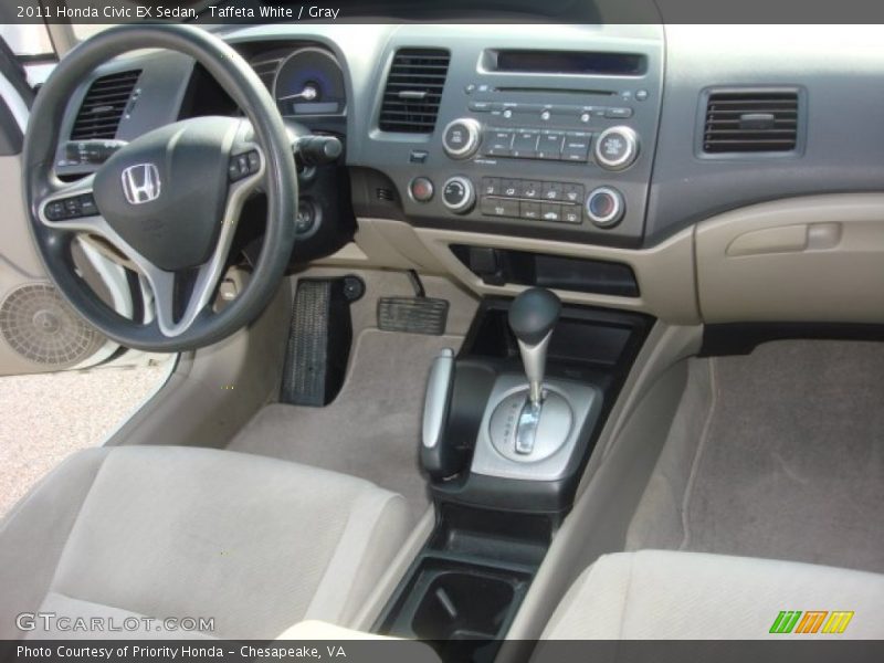 Taffeta White / Gray 2011 Honda Civic EX Sedan