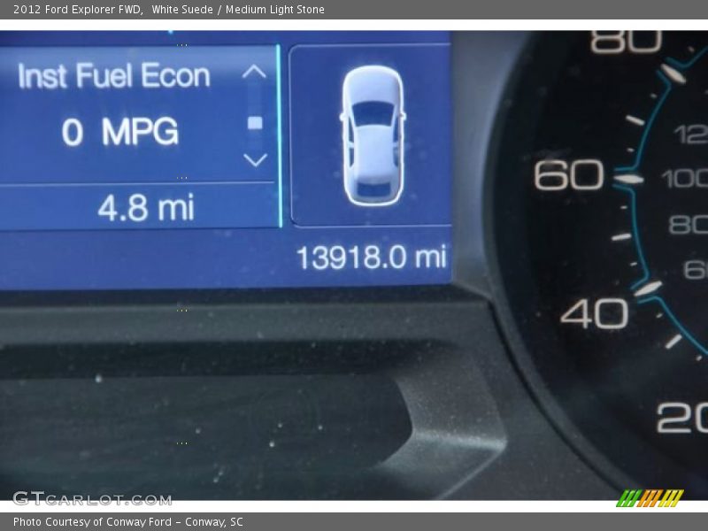 White Suede / Medium Light Stone 2012 Ford Explorer FWD