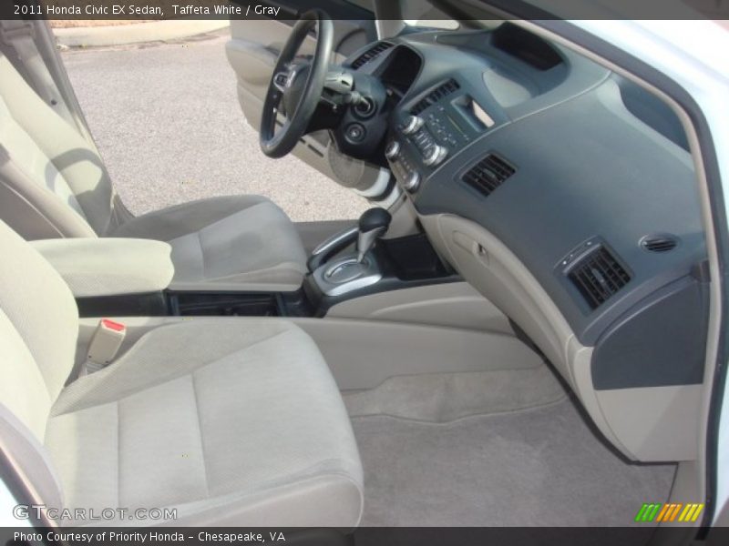 Taffeta White / Gray 2011 Honda Civic EX Sedan
