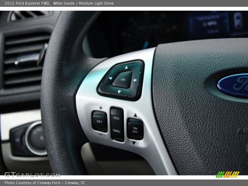 White Suede / Medium Light Stone 2012 Ford Explorer FWD