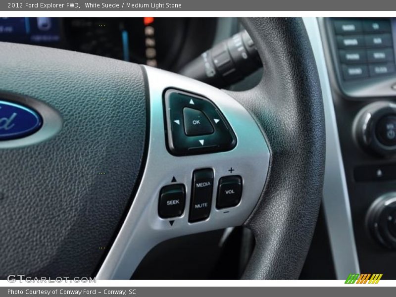 White Suede / Medium Light Stone 2012 Ford Explorer FWD