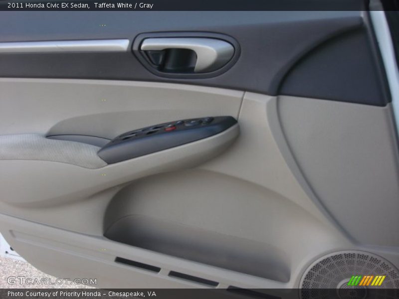 Taffeta White / Gray 2011 Honda Civic EX Sedan