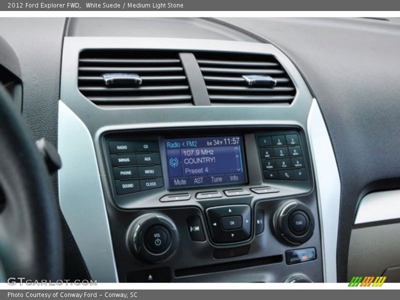 White Suede / Medium Light Stone 2012 Ford Explorer FWD