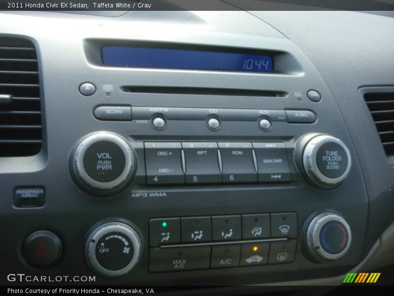 Taffeta White / Gray 2011 Honda Civic EX Sedan