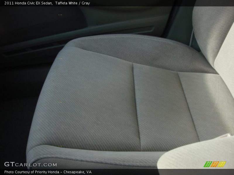Taffeta White / Gray 2011 Honda Civic EX Sedan
