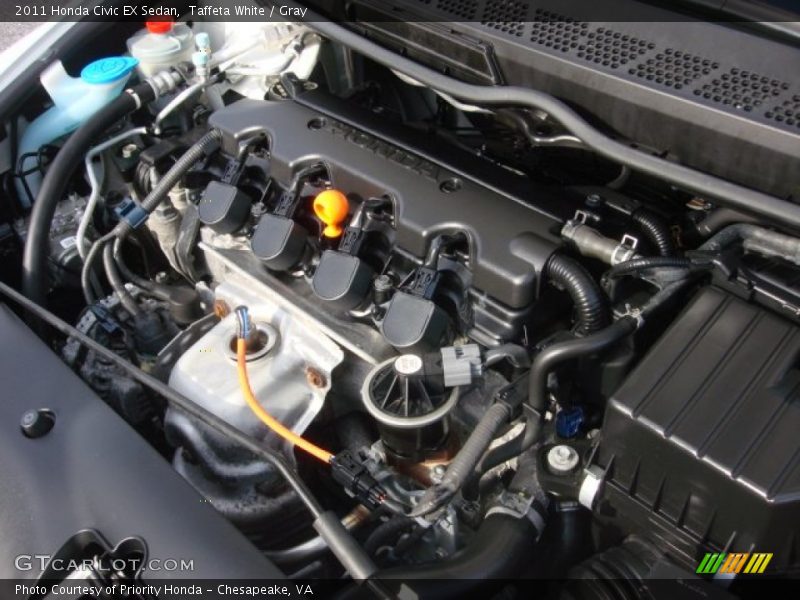 Taffeta White / Gray 2011 Honda Civic EX Sedan