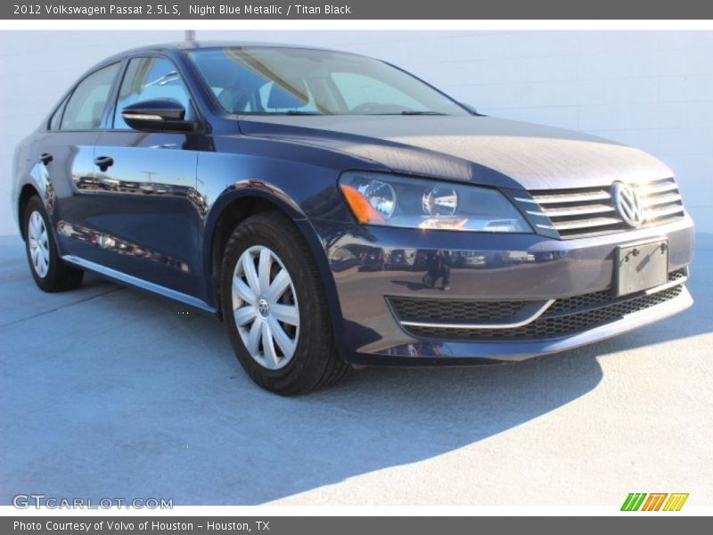 Night Blue Metallic / Titan Black 2012 Volkswagen Passat 2.5L S
