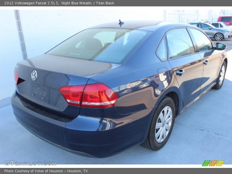 Night Blue Metallic / Titan Black 2012 Volkswagen Passat 2.5L S