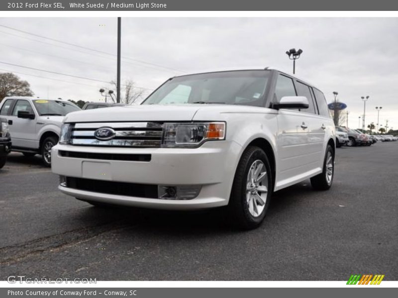 White Suede / Medium Light Stone 2012 Ford Flex SEL