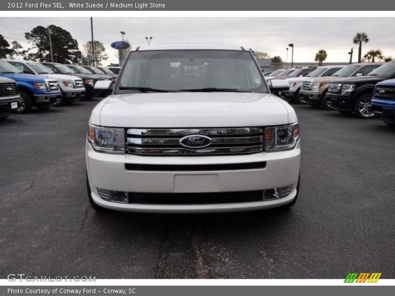 White Suede / Medium Light Stone 2012 Ford Flex SEL