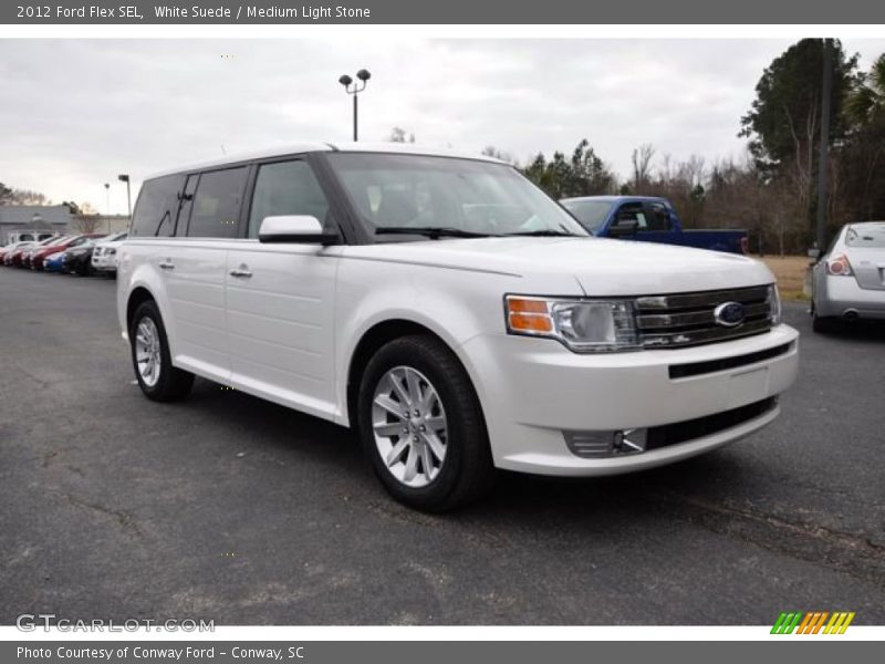 White Suede / Medium Light Stone 2012 Ford Flex SEL