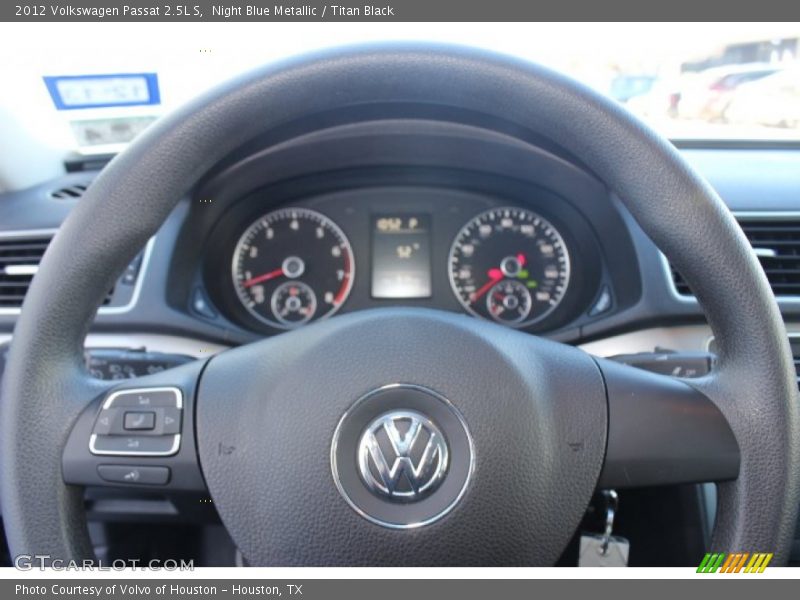 Night Blue Metallic / Titan Black 2012 Volkswagen Passat 2.5L S