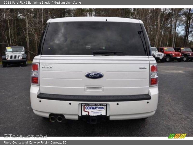 White Suede / Medium Light Stone 2012 Ford Flex SEL