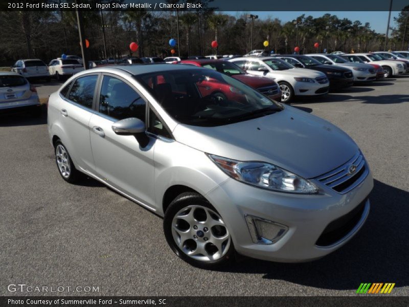 Ingot Silver Metallic / Charcoal Black 2012 Ford Fiesta SEL Sedan