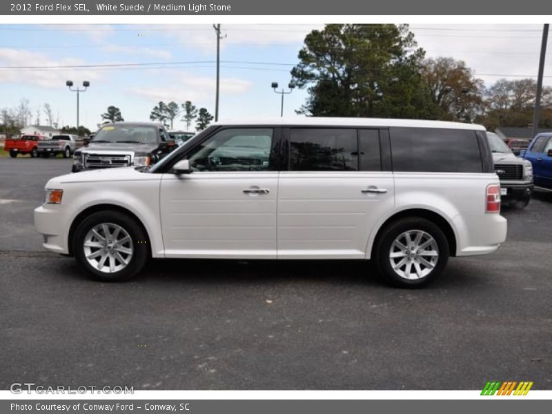 White Suede / Medium Light Stone 2012 Ford Flex SEL
