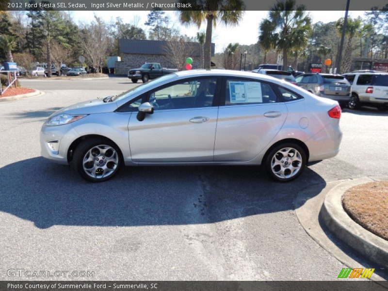 Ingot Silver Metallic / Charcoal Black 2012 Ford Fiesta SEL Sedan