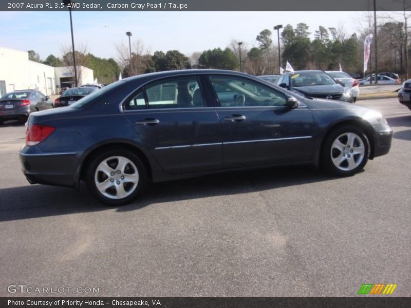 Carbon Gray Pearl / Taupe 2007 Acura RL 3.5 AWD Sedan