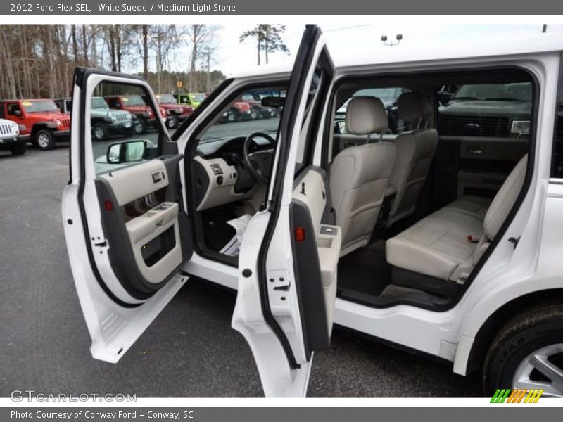 White Suede / Medium Light Stone 2012 Ford Flex SEL