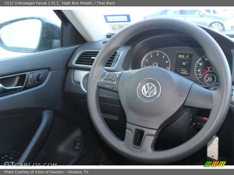 Night Blue Metallic / Titan Black 2012 Volkswagen Passat 2.5L S