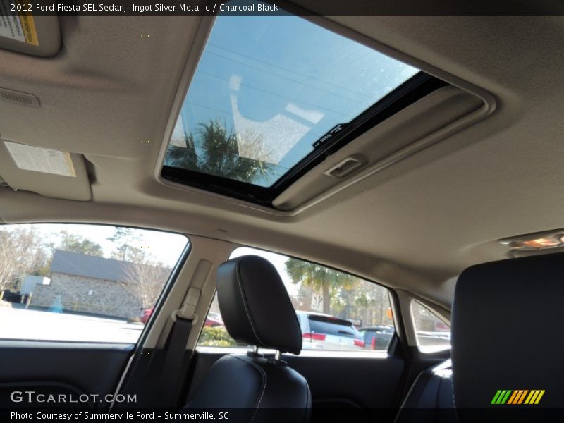 Ingot Silver Metallic / Charcoal Black 2012 Ford Fiesta SEL Sedan