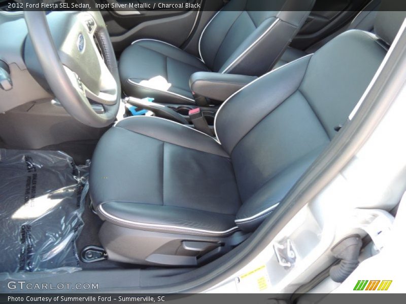 Ingot Silver Metallic / Charcoal Black 2012 Ford Fiesta SEL Sedan
