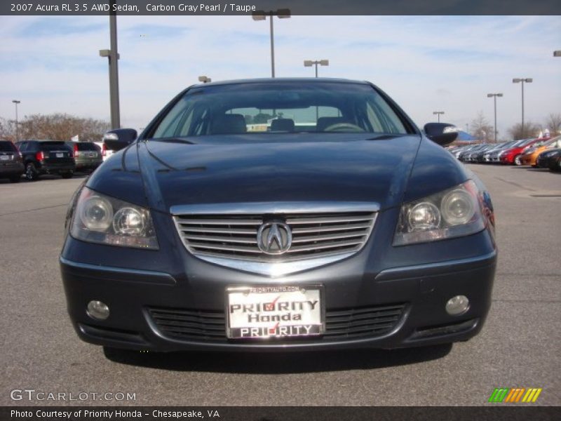 Carbon Gray Pearl / Taupe 2007 Acura RL 3.5 AWD Sedan