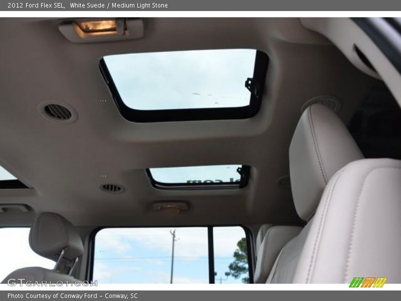 White Suede / Medium Light Stone 2012 Ford Flex SEL