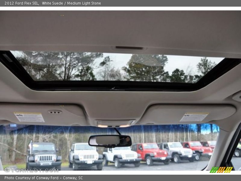 White Suede / Medium Light Stone 2012 Ford Flex SEL
