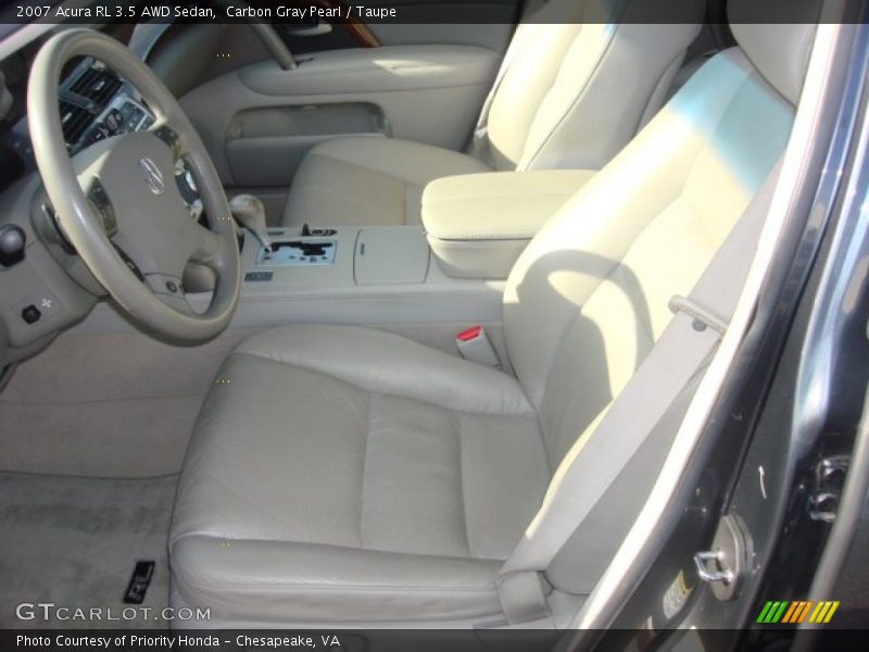Carbon Gray Pearl / Taupe 2007 Acura RL 3.5 AWD Sedan