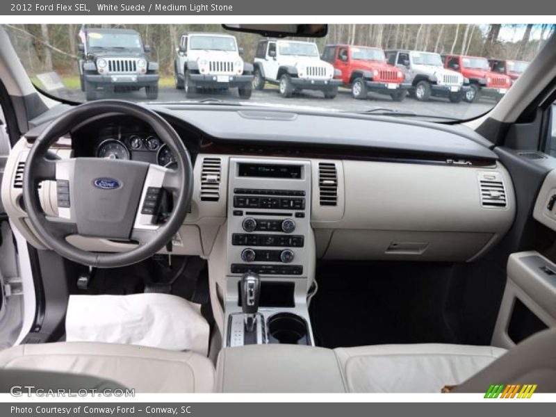 White Suede / Medium Light Stone 2012 Ford Flex SEL
