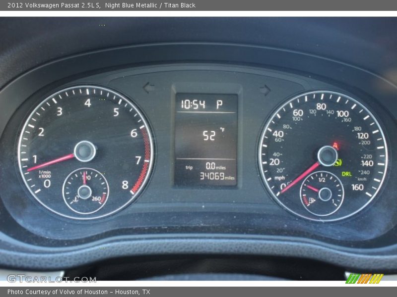 Night Blue Metallic / Titan Black 2012 Volkswagen Passat 2.5L S
