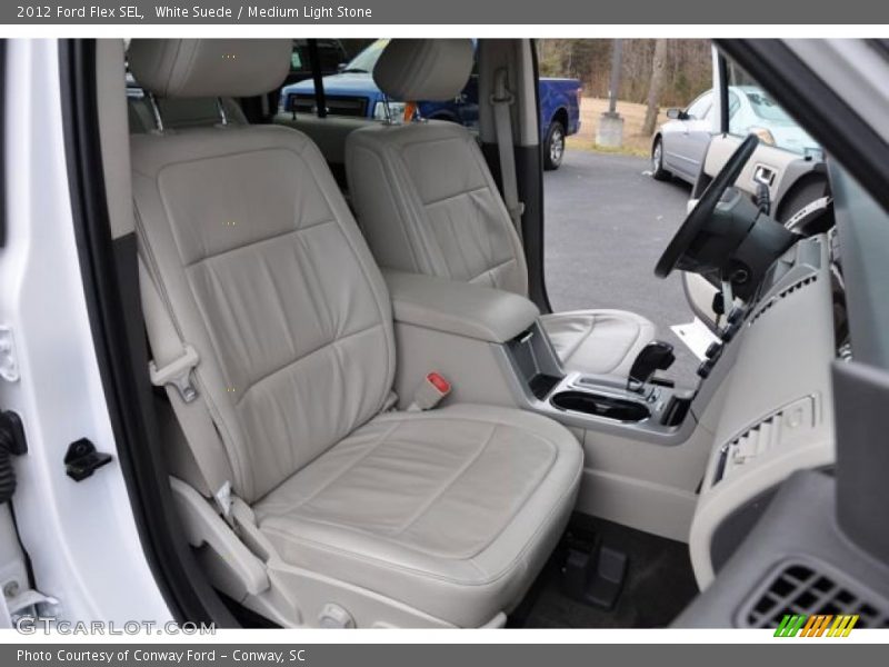 White Suede / Medium Light Stone 2012 Ford Flex SEL