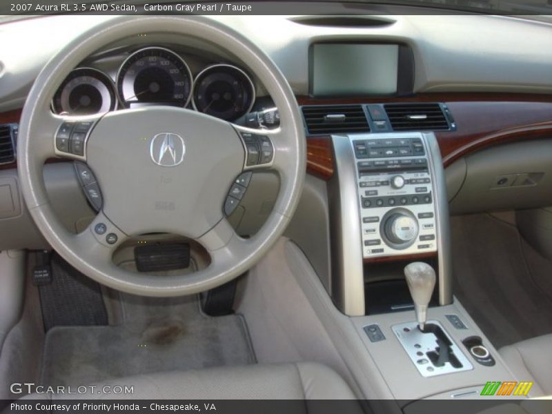 Carbon Gray Pearl / Taupe 2007 Acura RL 3.5 AWD Sedan