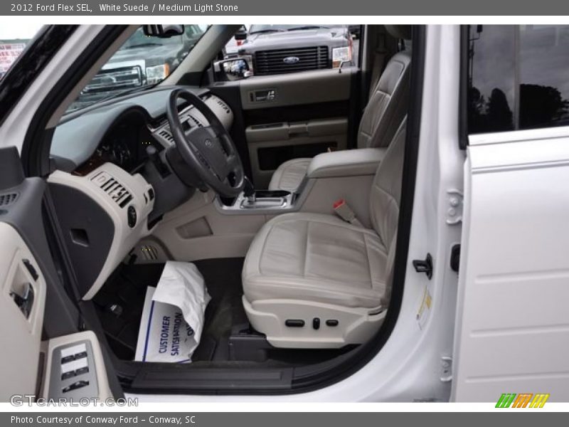 White Suede / Medium Light Stone 2012 Ford Flex SEL