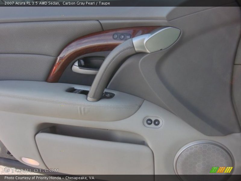 Carbon Gray Pearl / Taupe 2007 Acura RL 3.5 AWD Sedan