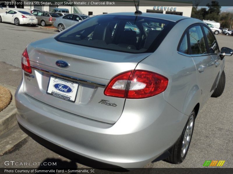 Ingot Silver Metallic / Charcoal Black 2012 Ford Fiesta SEL Sedan