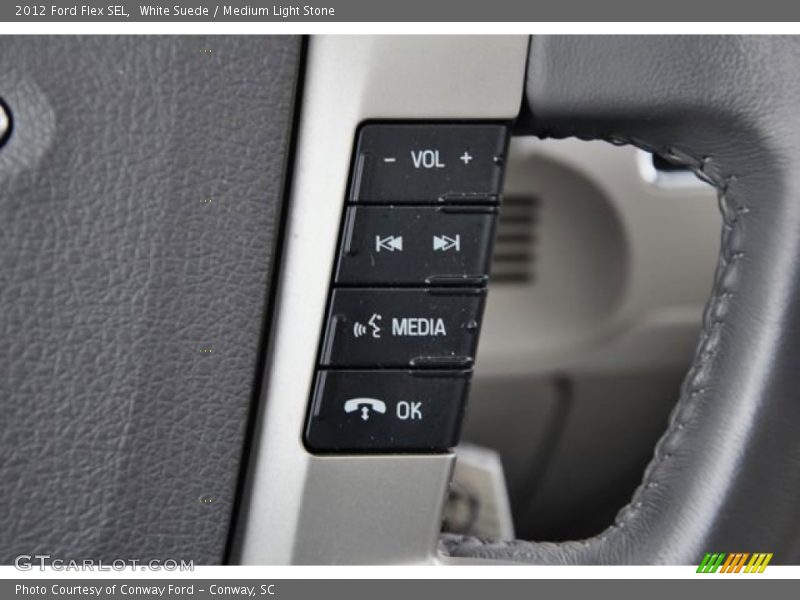 White Suede / Medium Light Stone 2012 Ford Flex SEL