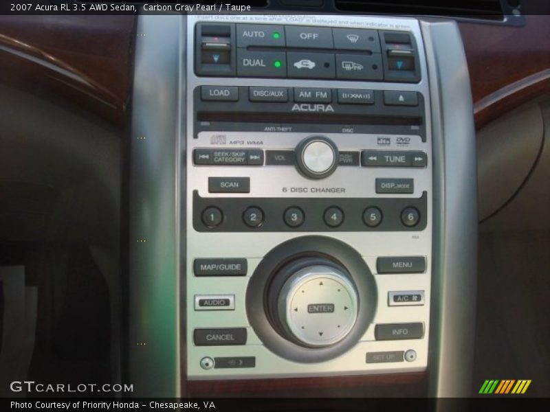 Carbon Gray Pearl / Taupe 2007 Acura RL 3.5 AWD Sedan