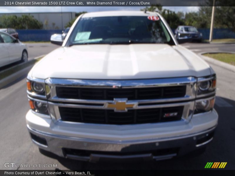 White Diamond Tricoat / Cocoa/Dune 2014 Chevrolet Silverado 1500 LTZ Crew Cab