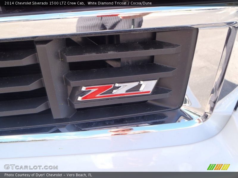 White Diamond Tricoat / Cocoa/Dune 2014 Chevrolet Silverado 1500 LTZ Crew Cab