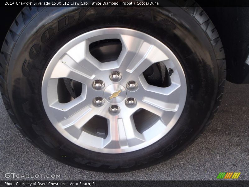 White Diamond Tricoat / Cocoa/Dune 2014 Chevrolet Silverado 1500 LTZ Crew Cab