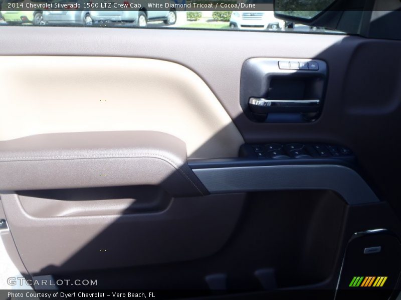 White Diamond Tricoat / Cocoa/Dune 2014 Chevrolet Silverado 1500 LTZ Crew Cab