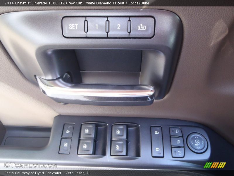 White Diamond Tricoat / Cocoa/Dune 2014 Chevrolet Silverado 1500 LTZ Crew Cab