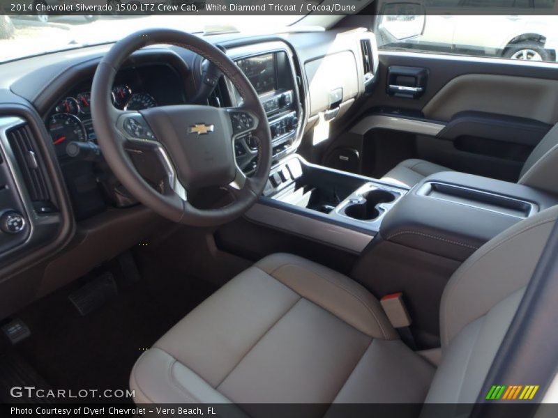 White Diamond Tricoat / Cocoa/Dune 2014 Chevrolet Silverado 1500 LTZ Crew Cab